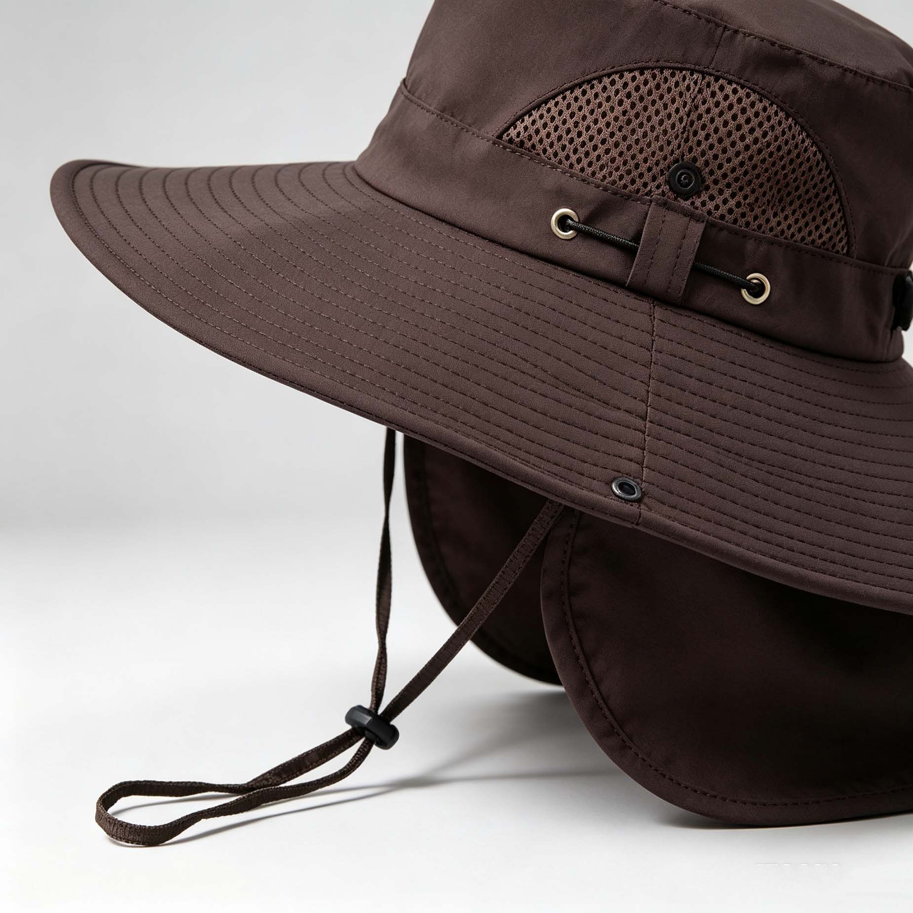 Mesh Wide Brim Outdoor Fishing Bucket Hat
