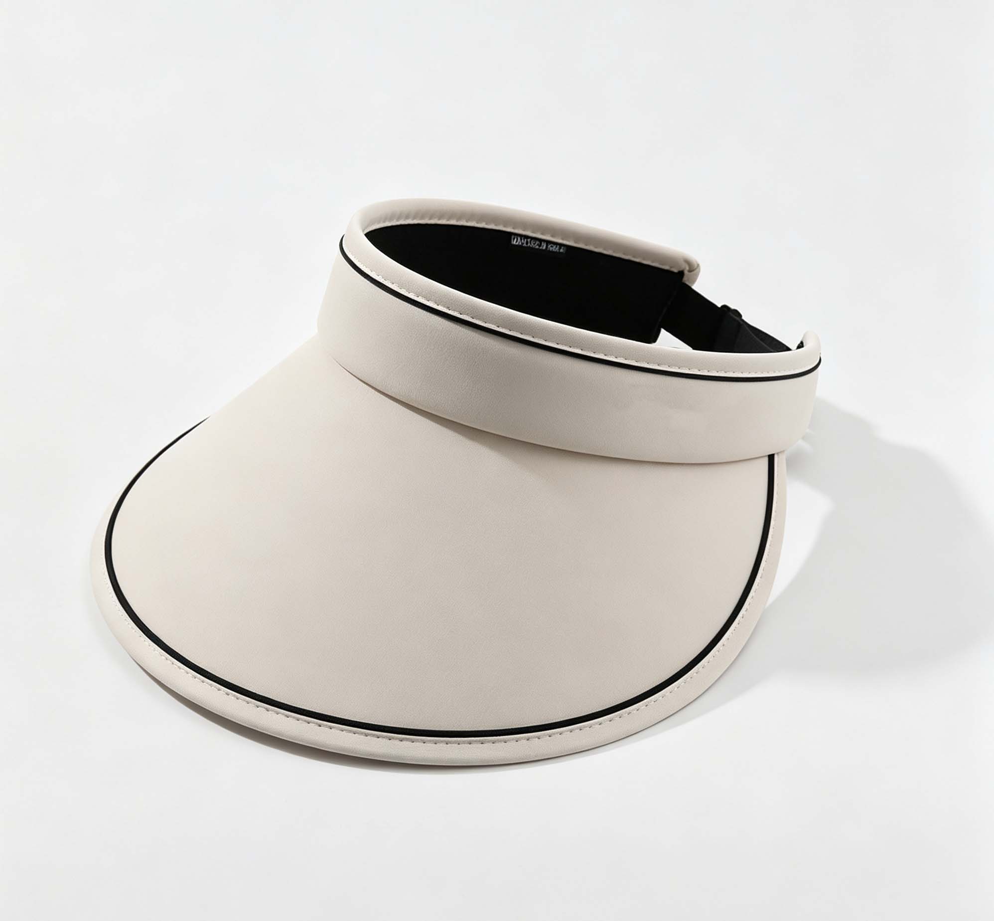 Trimmed Wide Brim Empty Top Sun Visor Hat